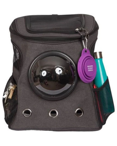 Cat capsule backpack with a porthole window "Cosmocat"